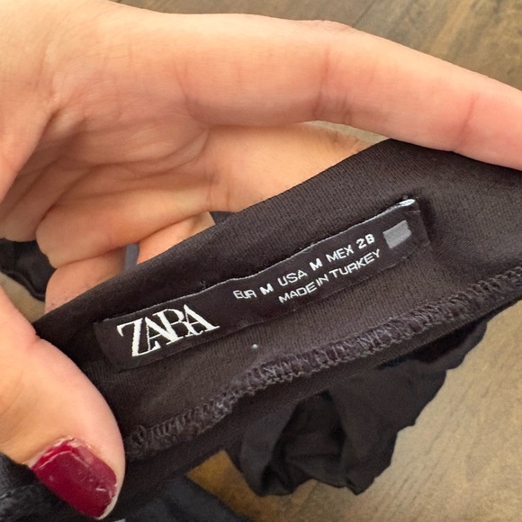 Zara Black Satin Open Back Top - Picture 3 of 4